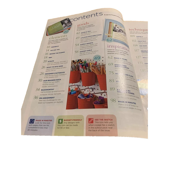 Scrapbooks etc Aug Sept 2008 Magazine top tricks 2 page layouts photos school - Picture 4 of 10